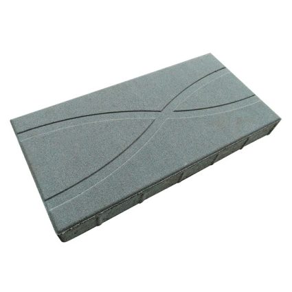 บล็อกปูพื้น ศิลาเหลี่ยมลายกราฟฟิค01 30x60x6 ซม. สีเทา