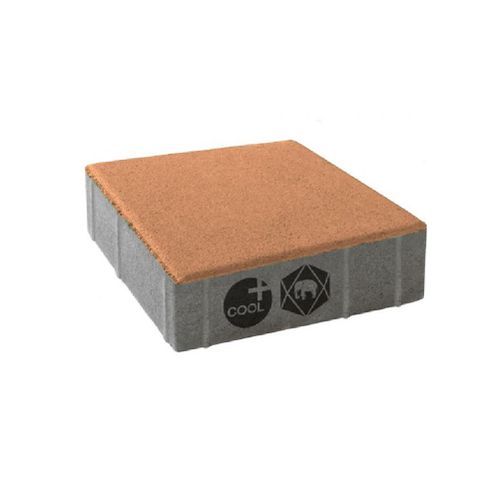 บล็อกปูพื้น เอสซีจี รุ่นศิลาเหลี่ยม คูลพลัส ขนาด 20 X 20 X 6 ซม. สีส้ม